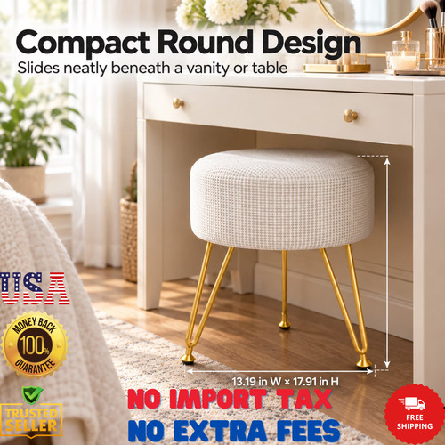 Round vanity stool with - stool,
