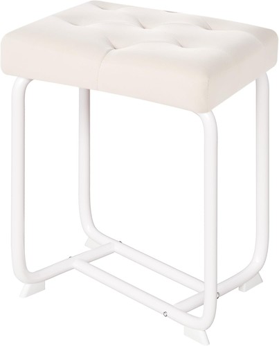White vanity stool - stool, makeup