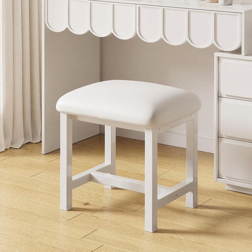 White vanity stool small - vanity,