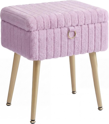 Purple vanity stool with - stool,
