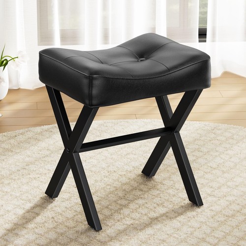Inch leather vanity stool - leather,