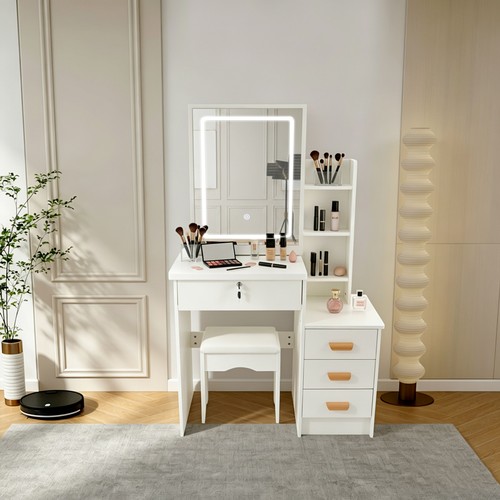 Small vanity desk with mirror - vanity,